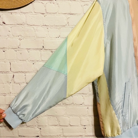 Blair Vintage Pastel Silk Jacket 90s - Picture 4 of 10